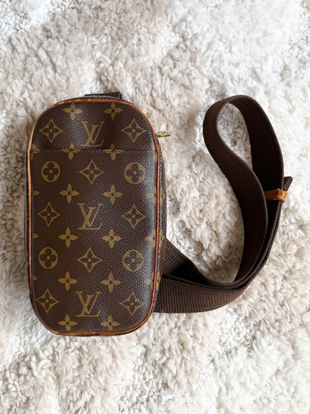 Louis vuitton mens womens monogram sling crossbody pochette gange bag + box - Picture 16 of 16